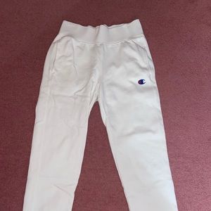 White Champion Sweatpants